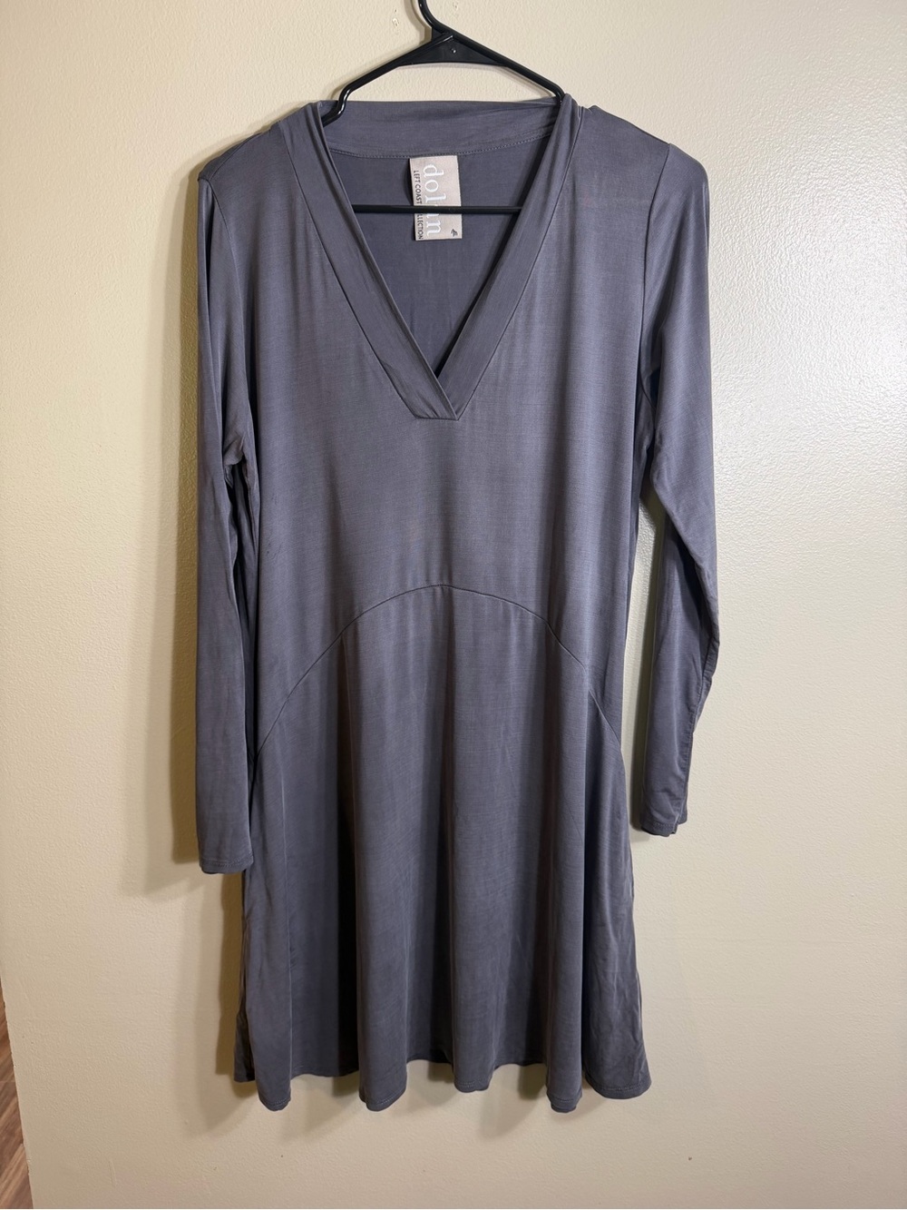 Dolan Left Coast Collection Gray Cupro Swing Dress Size Medium